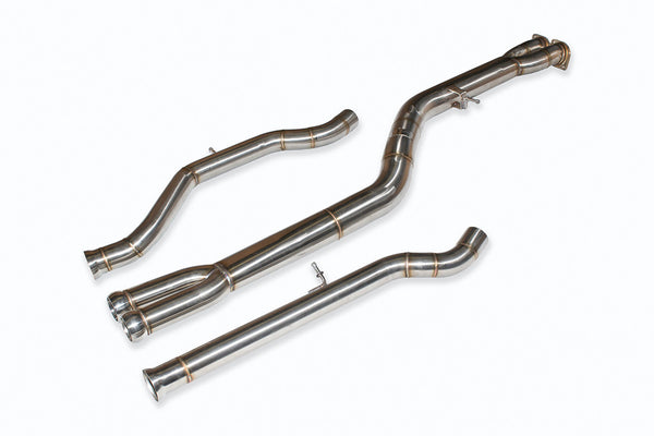 F8X BMW M3 & M4 Single Mid Pipe includes Active F-brace