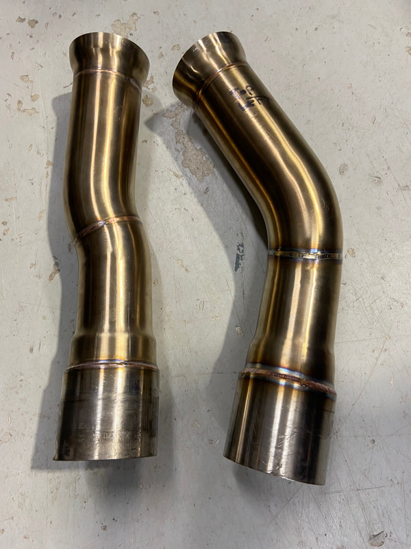 F8X BMW M3 & M4 Equal Length Mid Pipe (US Patent 11248511, UK and EU patent 3882441) includes Active F-brace and $90 fixed price shipping in lower 48 states