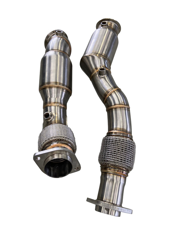 Active Autowerke BMW S58 F97/F98 X3M/X4M Downpipes w GESI CATs
