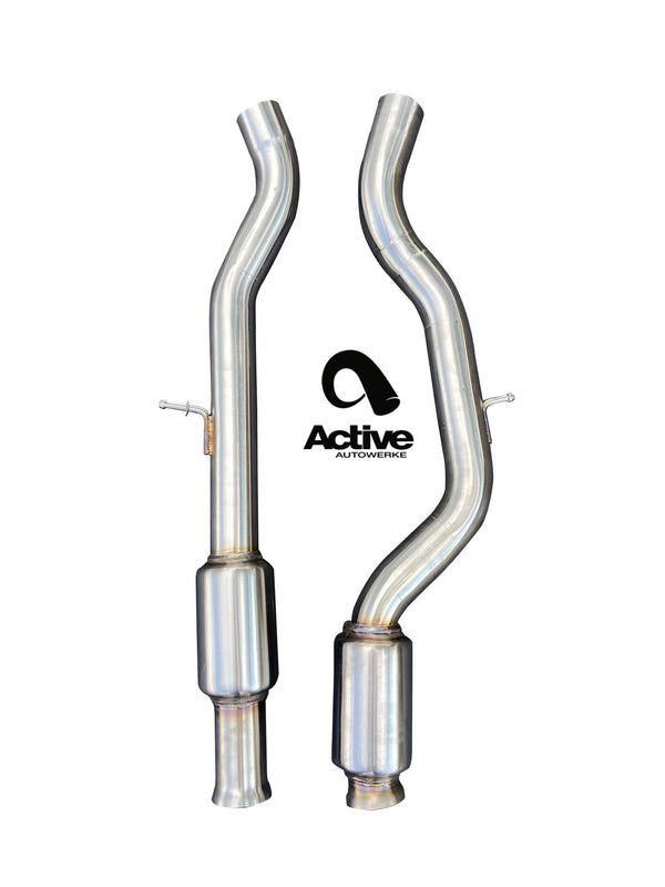 F8X BMW M3 & M4 Single Mid Pipe includes Active F-brace