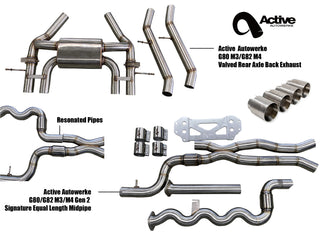 G80/G82 Exhaust Bundle Equal Length Resonated