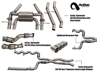 G87 M2 Exhaust Bundle AFlow Equal Length Resonated