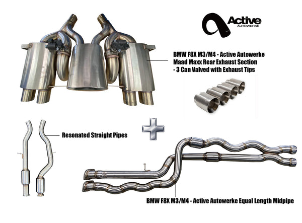 F80/F82 Exhaust Bundle Equal Length Resonated