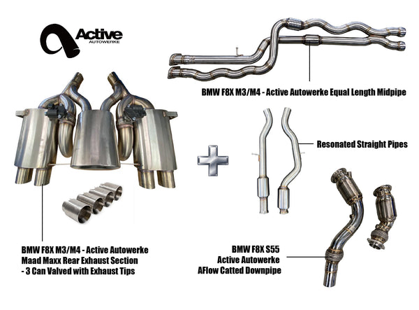 F80/F82 Exhaust Bundle AFlow Equal Length Resonated