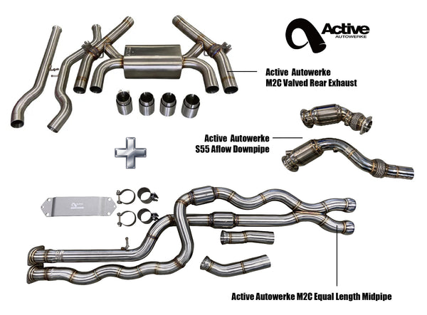 F87 M2C Exhaust Bundle AFlow Equal Length