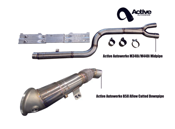 M340i/M440i AFlow Downpipe Midpipe Bundle