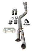 Active Autowerke G80/G82 M3/M4 Signature single mid-pipe with G-brace and $90 fixed price shipping in lower 48 states
