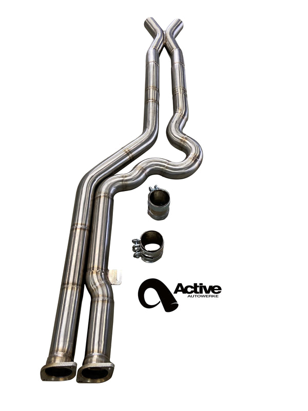 Active Autowerke X3M / X4M Signature Equal Length mid-pipe with $90 fixed price shipping in lower 48 states