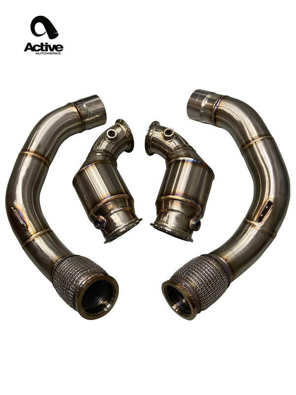 F90 M5/M8 X5M/X6M Catted Downpipes