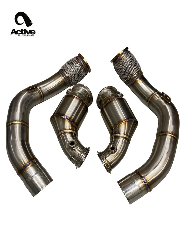 F90 M5/M8 X5M/X6M Catted Downpipes